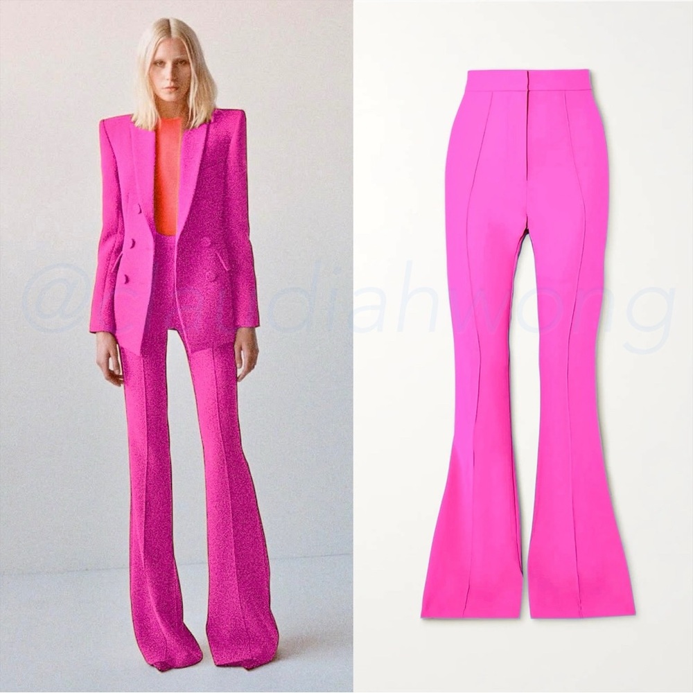 ALEX PERRY Aldrich Flare Pants in Pink